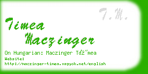 timea maczinger business card